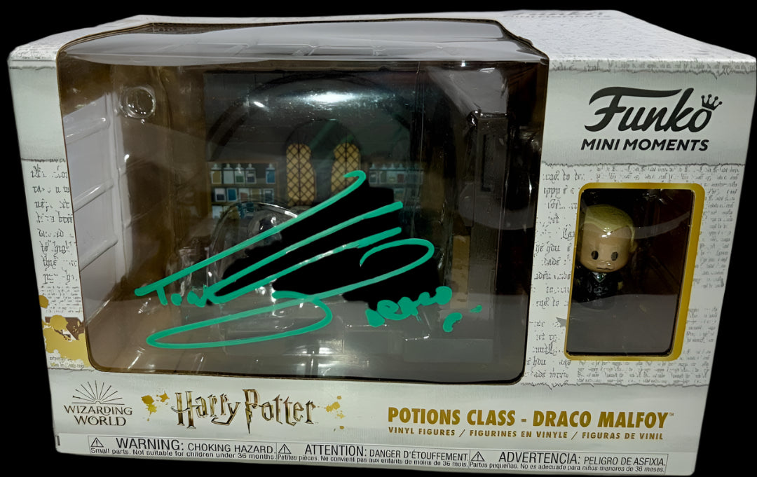 Tom Felton Signed Funko Pop "Draco Malfoy" Mini Moments Harry Potter w/Character Name - JSA COA